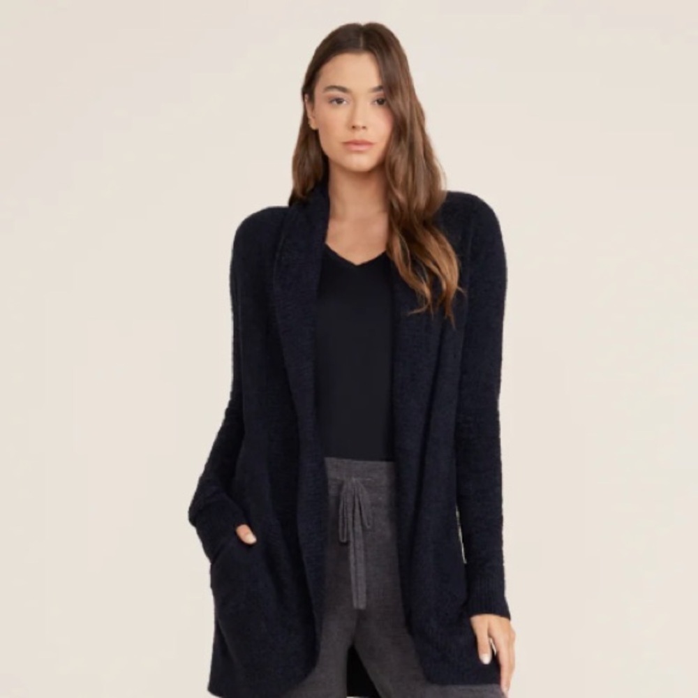 Barefoot Dreams - Cozy Chic Lite® Circle Cardi - Black - XS/S